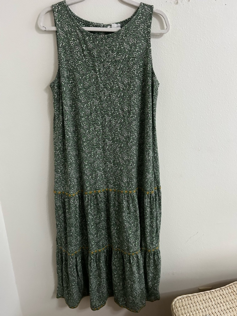 J. Jill Green Printed Sleeveless Maxi Dress - Picture 2 of 8